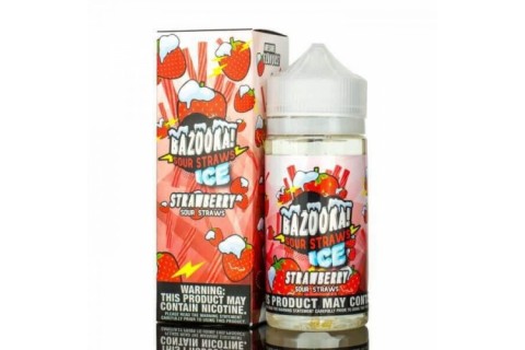 Strawberry ICE Sour Straws 100Ml